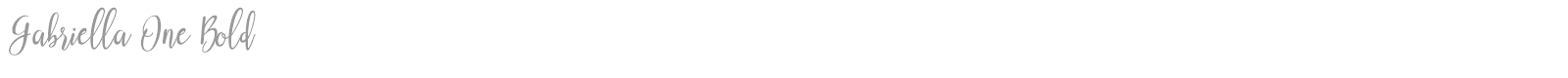 Gabriella One font preview
